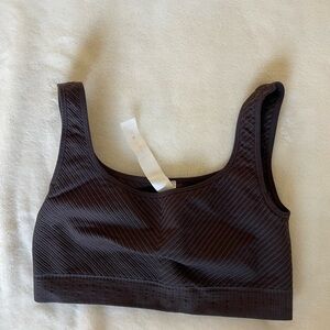 Avocado Ribbed Dark Bralette